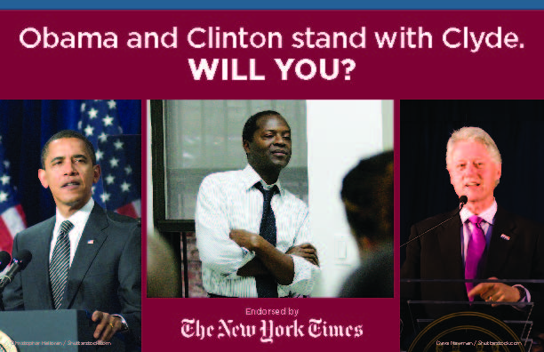 Printed political campaign mailer postcard